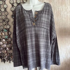 NFS Plaid Button-Down Women's Shirt